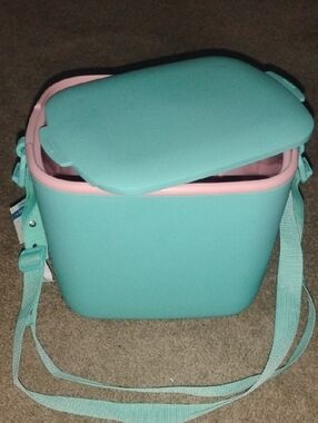 Women’s Crossbody Food Storage container in Teal and Pink